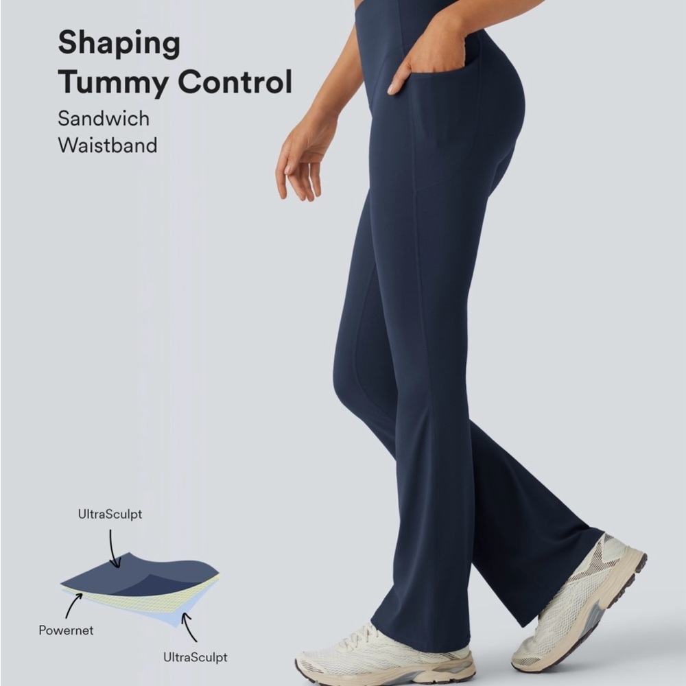HALARA Navy Boot Cut Pants
